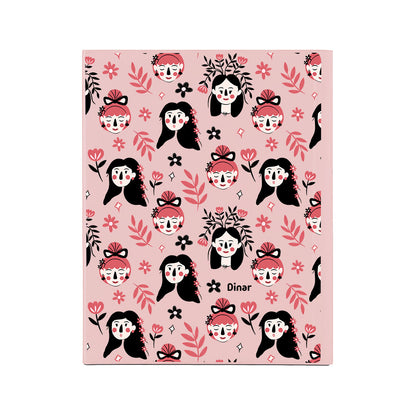 iPad / Android Tab Wireless Keyboard Flipcover - Flowery Faces