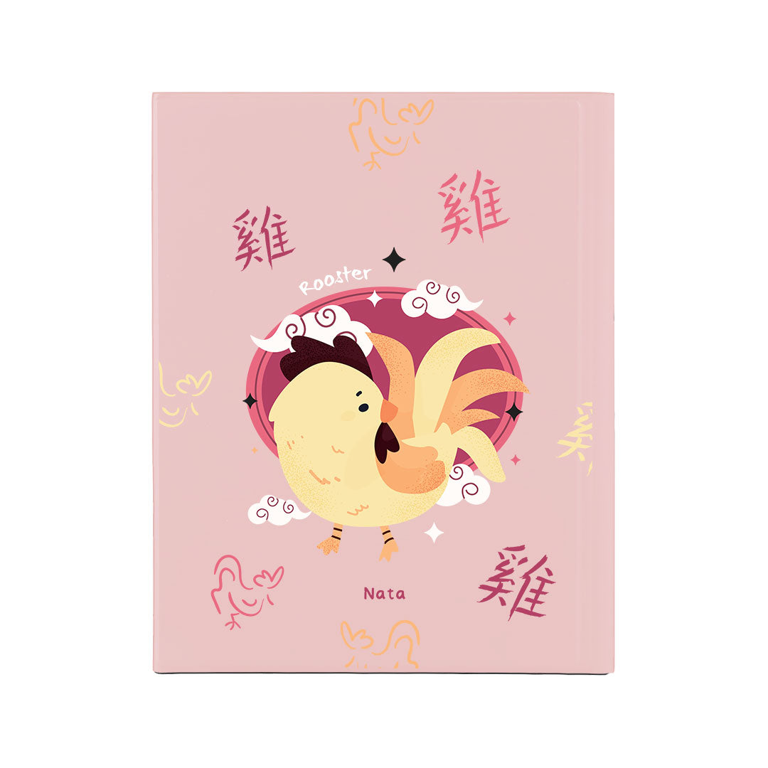 iPad / Android Tab Wireless Keyboard Flipcover - Rooster (Chinese Zodiac / Shio)