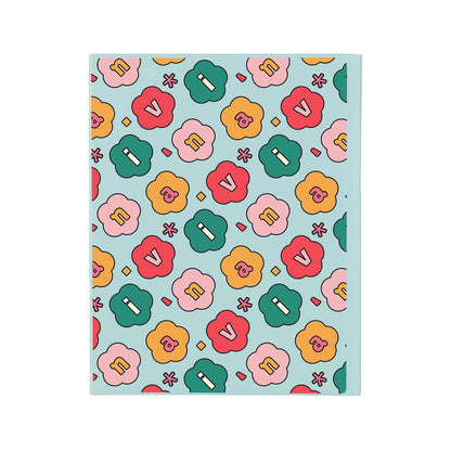 iPad / Android Tab Wireless Keyboard Flipcover - Flower Petals Monogram 3.0