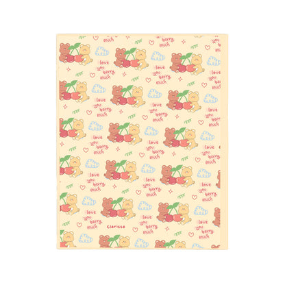 iPad / Android Tab Wireless Keyboard Flipcover - Cherry Bear Stamps