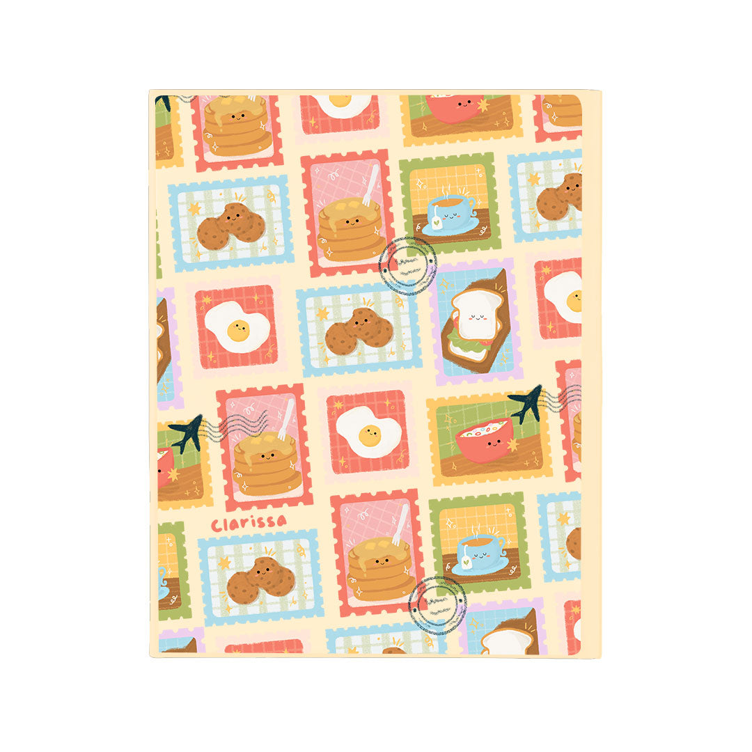 iPad / Android Tab Wireless Keyboard Flipcover - Breakfast Menu Stamps