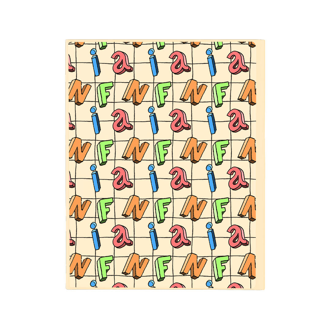 iPad / Android Tab Wireless Keyboard Flipcover - Playful Monogram