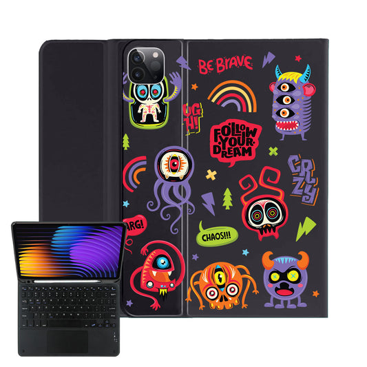 iPad / Android Tab Wireless Keyboard Flipcover - Baby Monster