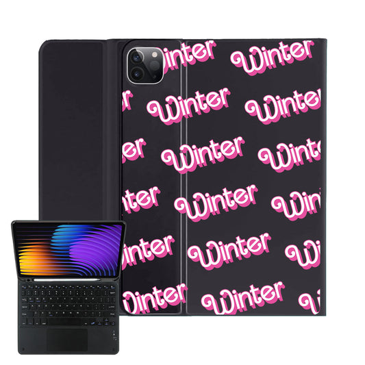 iPad / Android Tab Wireless Keyboard Flipcover - Barbie Monogram