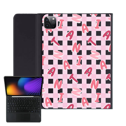iPad / Android Tab Wireless Keyboard Flipcover - Checkered Monogram 1.0