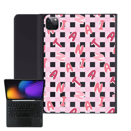iPad / Android Tab Wireless Keyboard Flipcover - Checkered Monogram 1.0