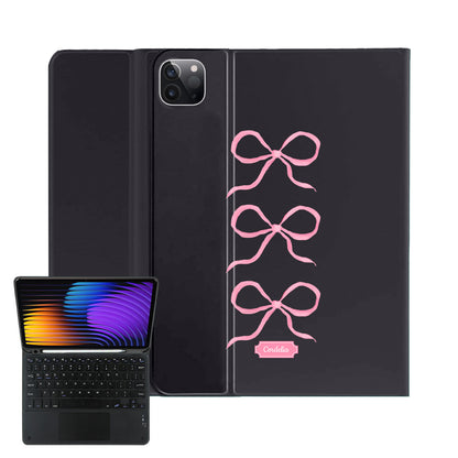 iPad / Android Tab Wireless Keyboard Flipcover - Coquette Triple Bow
