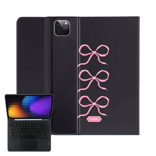 iPad / Android Tab Wireless Keyboard Flipcover - Coquette Triple Bow