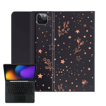 iPad / Android Tab Wireless Keyboard Flipcover - Coral Constellation
