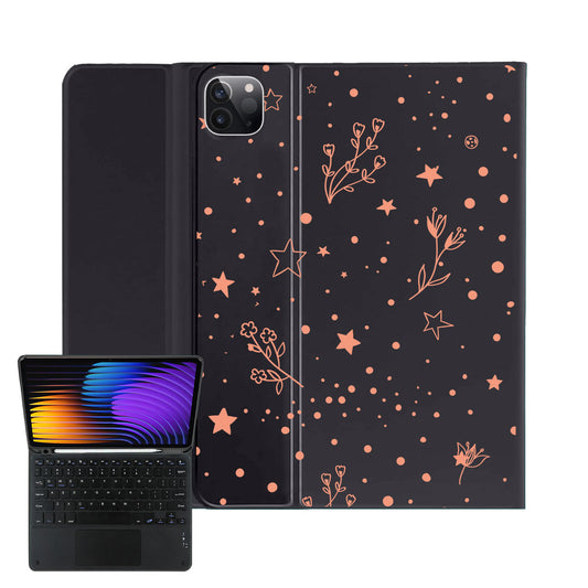 iPad / Android Tab Wireless Keyboard Flipcover - Coral Constellation