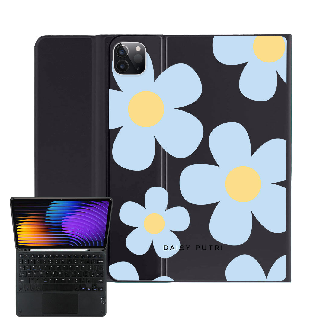 iPad / Android Tab Wireless Keyboard Flipcover - Daisy Garland
