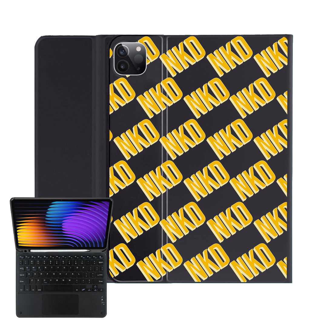 iPad / Android Tab Wireless Keyboard Flipcover - Diagonal Initial Monogram 1.0
