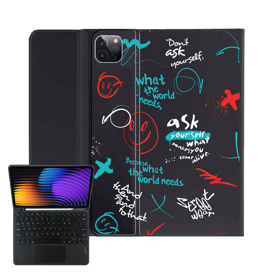 iPad / Android Tab Wireless Keyboard Flipcover - Graffiti 2.0