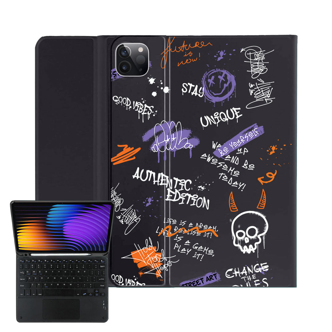 iPad / Android Tab Wireless Keyboard Flipcover - Graffiti 1.0