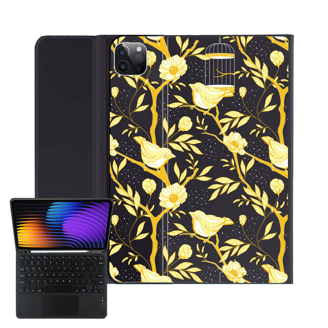 iPad / Android Tab Wireless Keyboard Flipcover - Lovebird Monochrome 2.0