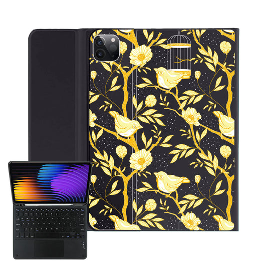 iPad / Android Tab Wireless Keyboard Flipcover - Lovebird Monochrome 2.0