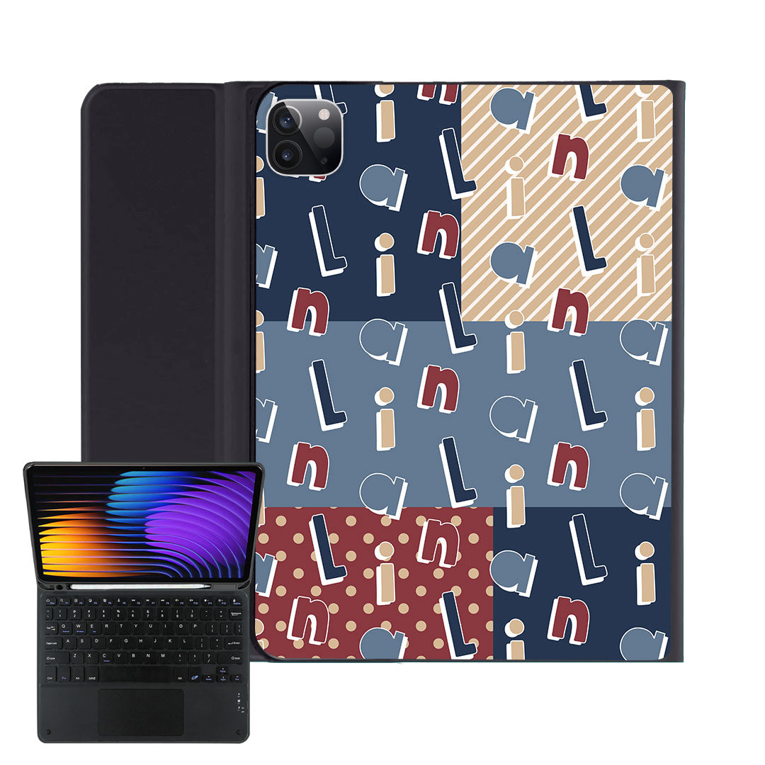 iPad / Android Tab Wireless Keyboard Flipcover - Abstract Monogram 3.0