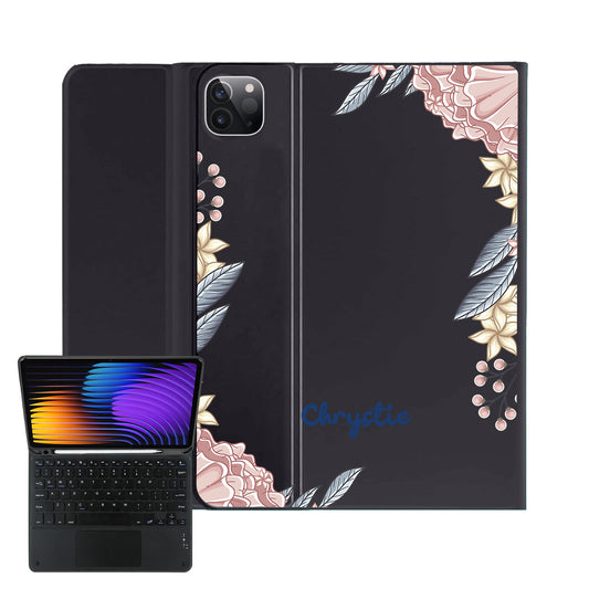 iPad / Android Tab Wireless Keyboard Flipcover - Pink Florals