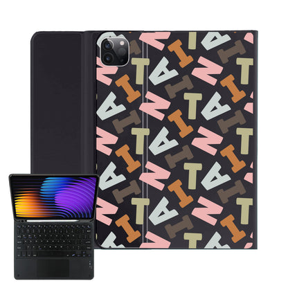 iPad / Android Tab Wireless Keyboard Flipcover - Scattered Monogram 4.0