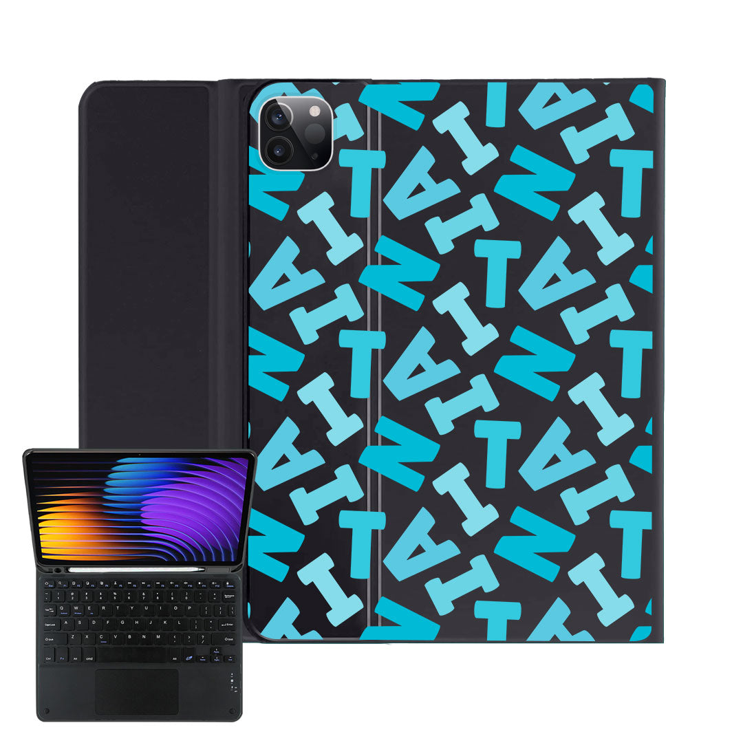 iPad / Android Tab Wireless Keyboard Flipcover - Scattered Monogram 5.0