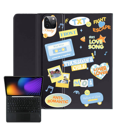 iPad / Android Tab Wireless Keyboard Flipcover - TXT Sticker Pack