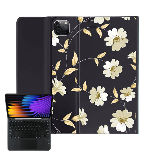 iPad / Android Tab Wireless Keyboard Flipcover - White Magnolia
