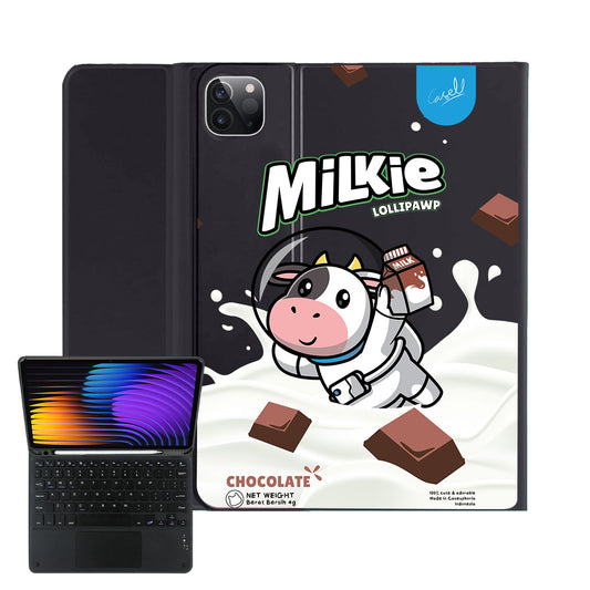 iPad / Android Tab Wireless Keyboard Flipcover - Milkie