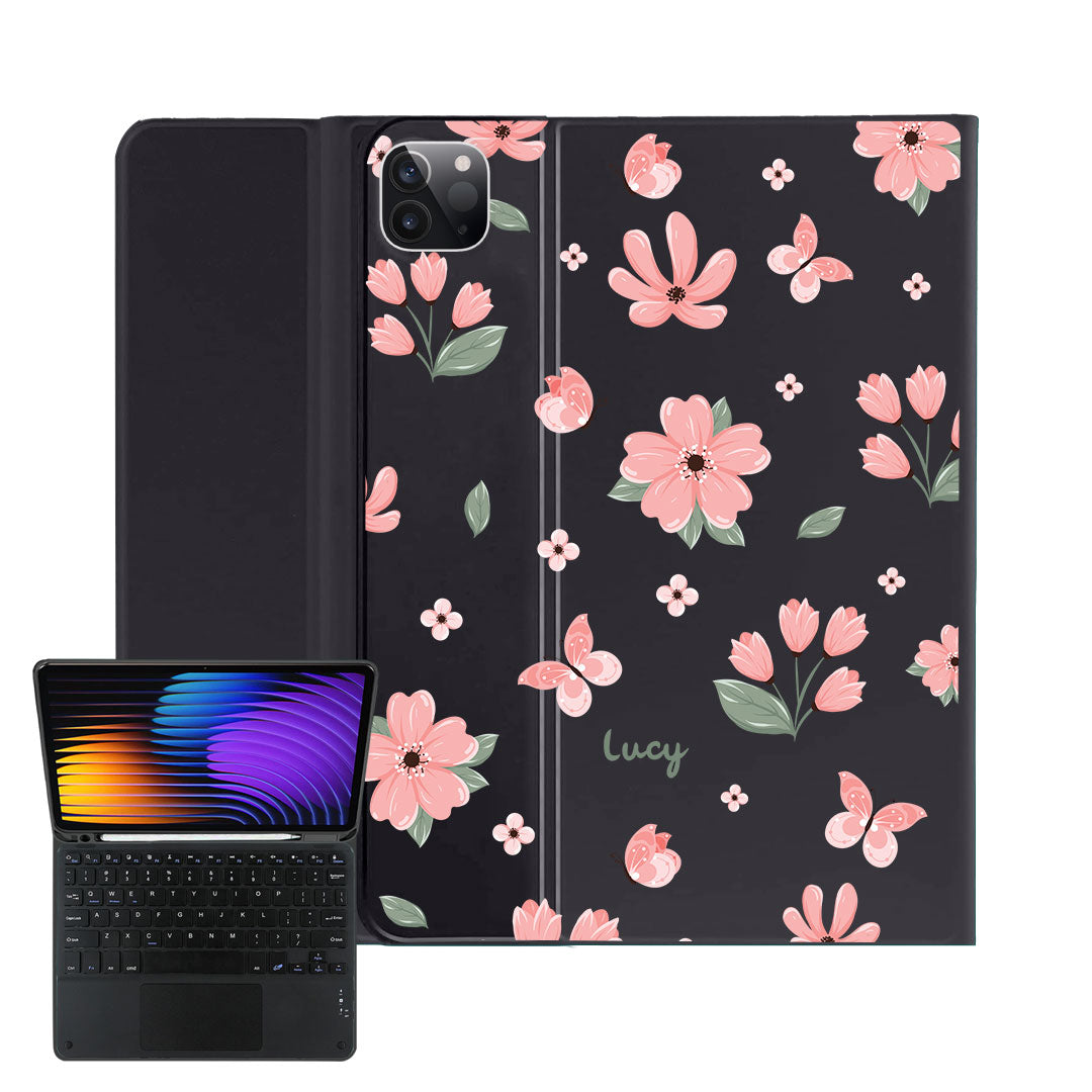 iPad / Android Tab Wireless Keyboard Flipcover - Pink Delight
