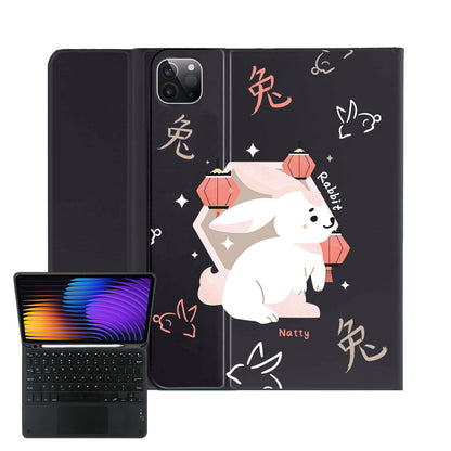 iPad / Android Tab Wireless Keyboard Flipcover - Rabbit (Chinese Zodiac / Shio)