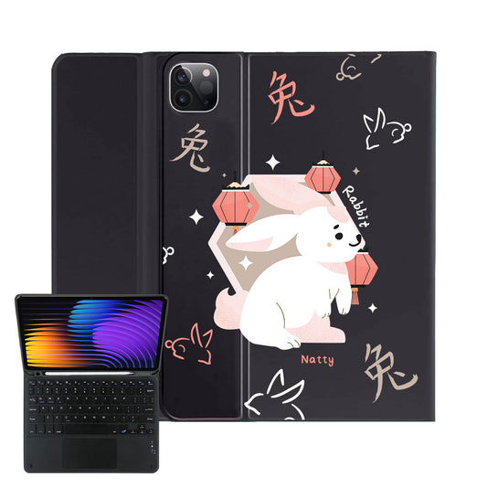 iPad / Android Tab Wireless Keyboard Flipcover - Rabbit (Chinese Zodiac / Shio)