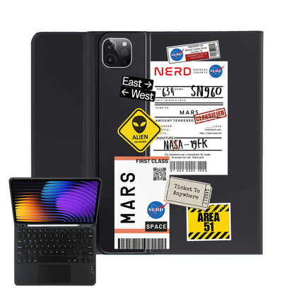 iPad / Android Tab Wireless Keyboard Flipcover - Ticket to Mars