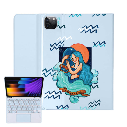 iPad / Android Tab Wireless Keyboard Flipcover - Aquarius