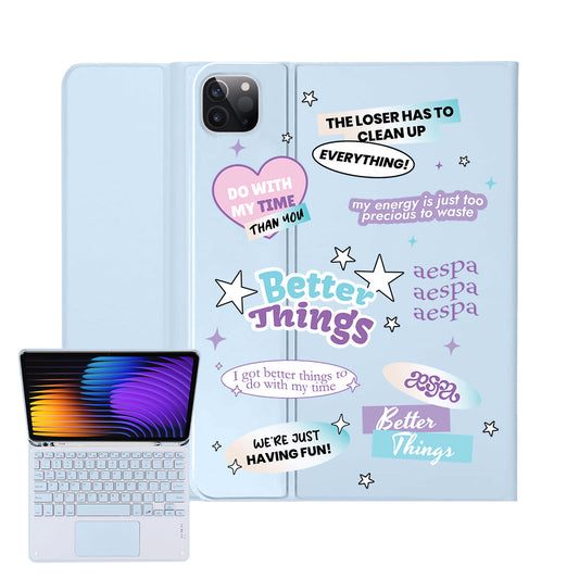 iPad / Android Tab Wireless Keyboard Flipcover - Aespa Better Things