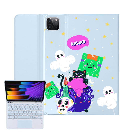 iPad / Android Tab Wireless Keyboard Flipcover - Cat Monster