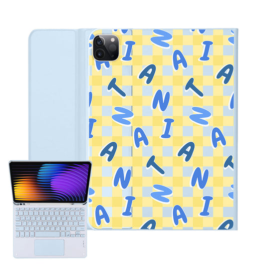 iPad / Android Tab Wireless Keyboard Flipcover - Checkered Monogram 3.0