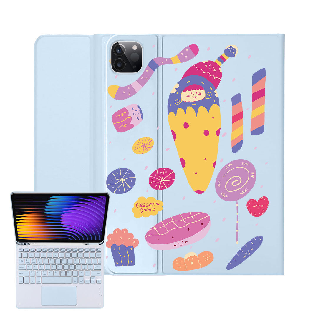 iPad / Android Tab Wireless Keyboard Flipcover - Dessert Doodle
