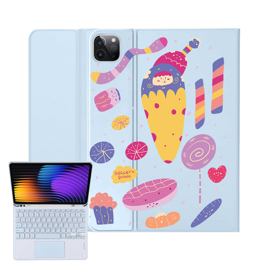iPad / Android Tab Wireless Keyboard Flipcover - Dessert Doodle