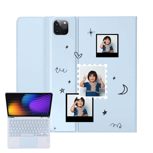 iPad / Android Tab Wireless Keyboard Flipcover - Face Grid Black Polaroid