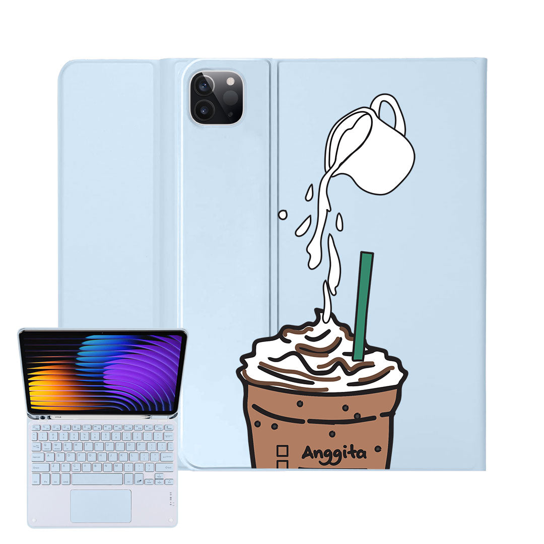 iPad / Android Tab Wireless Keyboard Flipcover - Coffee Frappe