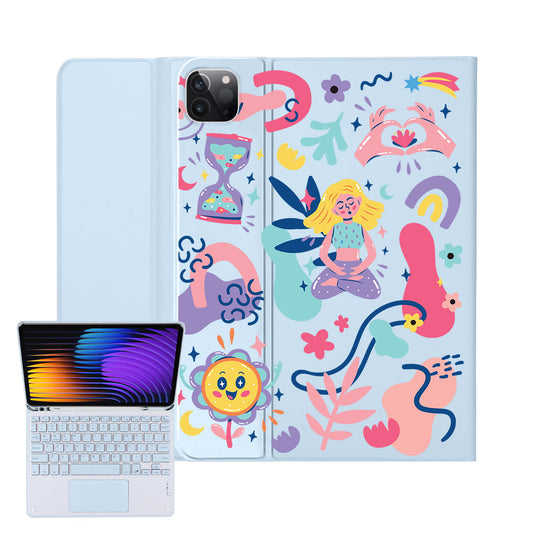 iPad / Android Tab Wireless Keyboard Flipcover - Heather