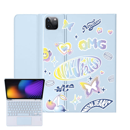 iPad / Android Tab Wireless Keyboard Flipcover - New Jeans OMG 1.0