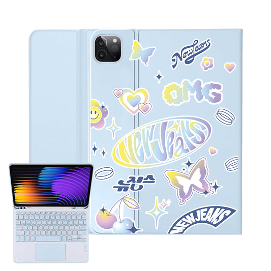 iPad / Android Tab Wireless Keyboard Flipcover - New Jeans OMG 1.0