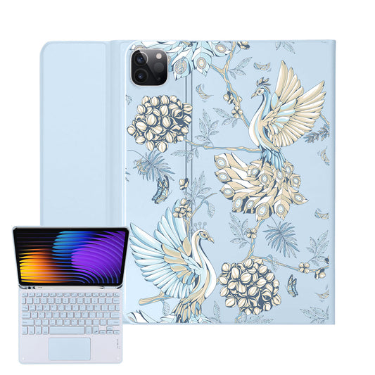 iPad / Android Tab Wireless Keyboard Flipcover - Peacock 5.0