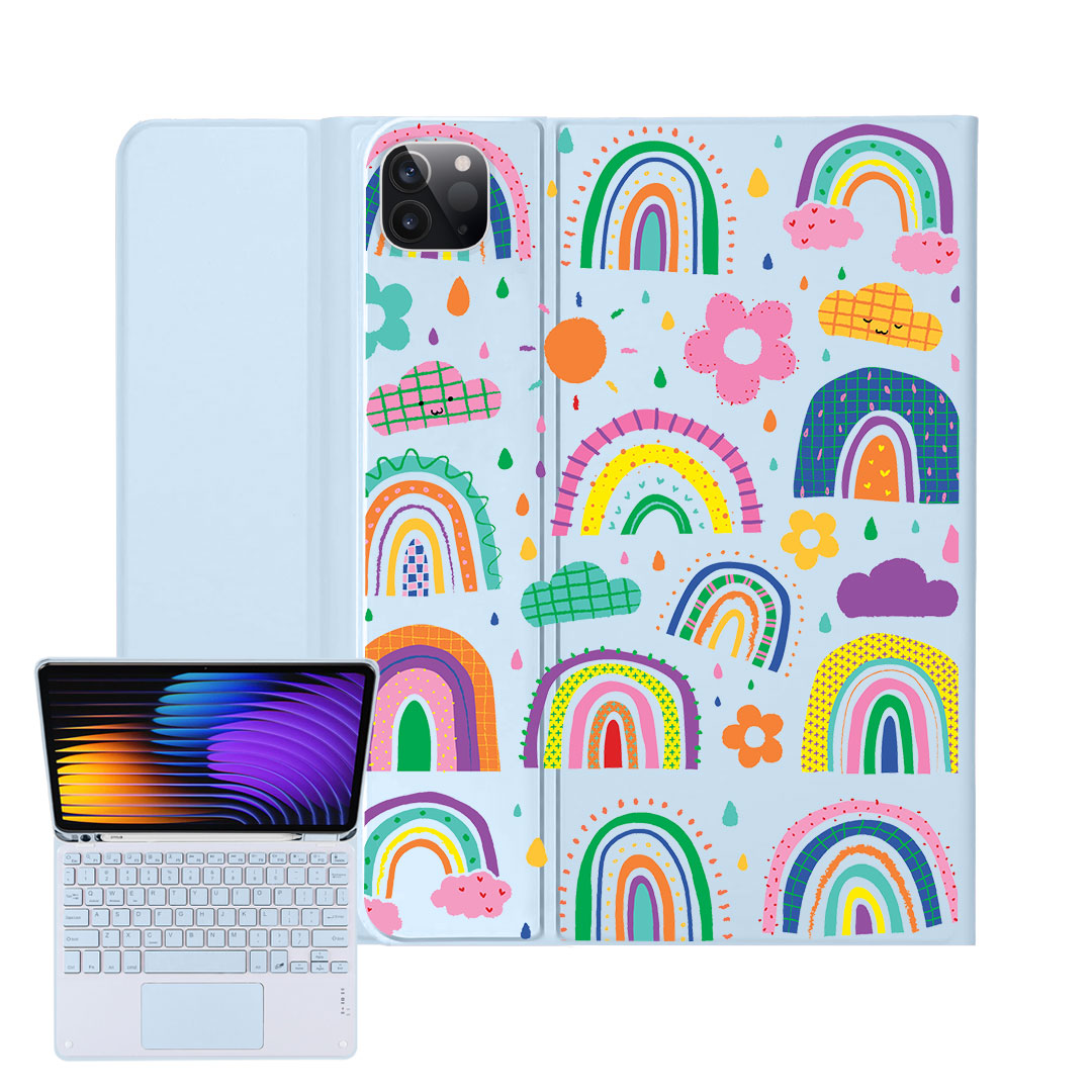 iPad / Android Tab Wireless Keyboard Flipcover - Rainbow