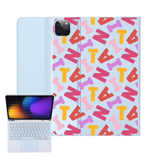 iPad / Android Tab Wireless Keyboard Flipcover - Scattered Monogram 1.0