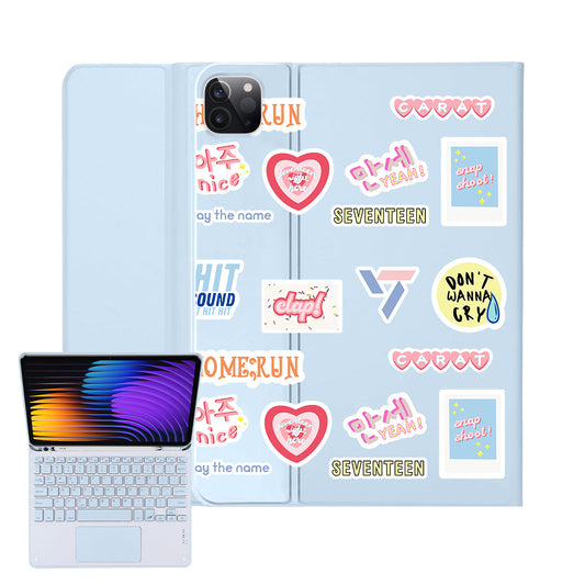 iPad / Android Tab Wireless Keyboard Flipcover - Seventeen Sticker Pack