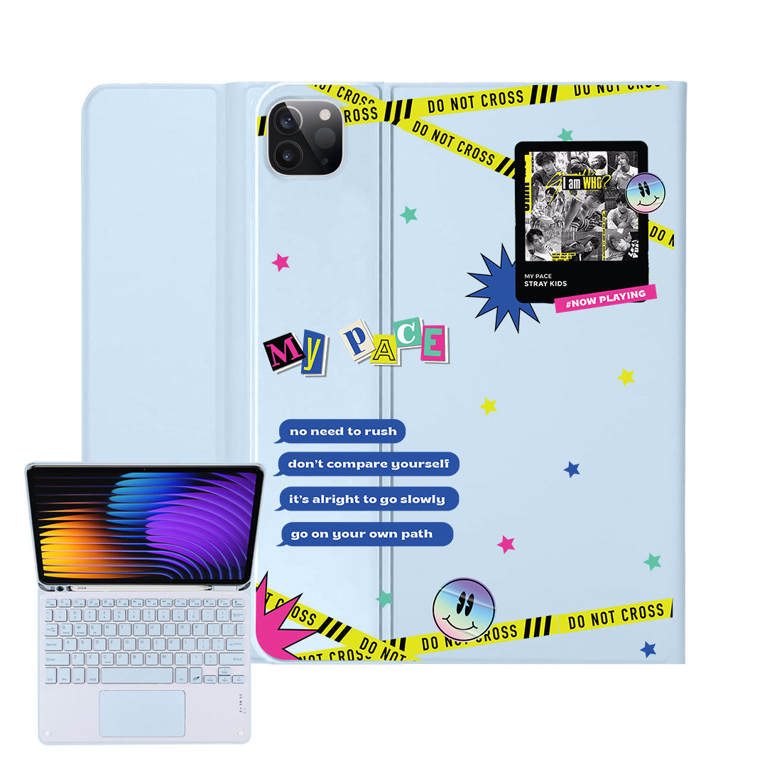 iPad / Android Tab Wireless Keyboard Flipcover - Stray Kids My Pace
