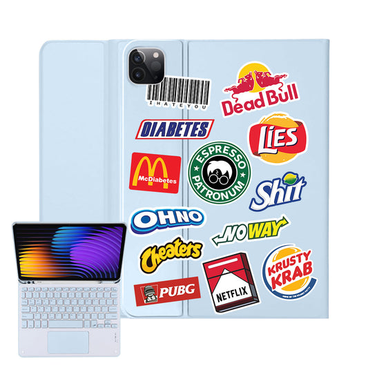 iPad / Android Tab Wireless Keyboard Flipcover - Food Parody