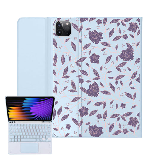 iPad / Android Tab Wireless Keyboard Flipcover - Sketchy Flower 4.0