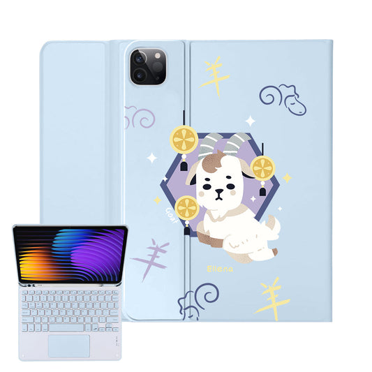iPad / Android Tab Wireless Keyboard Flipcover - Goat (Chinese Zodiac / Shio)